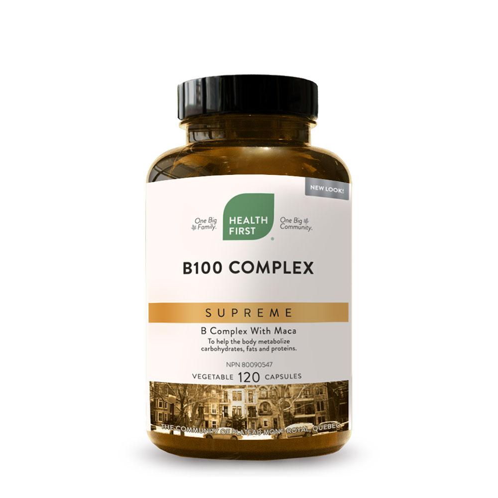 Health First B100 Complex Supreme, 120 vegetable capsules